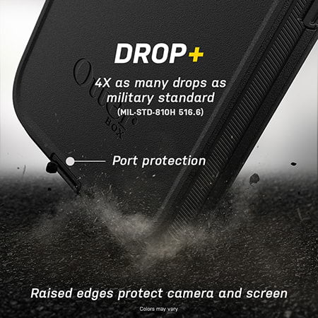 OtterBox Defender Series Case for iPhone 15, iPhone 14, iPhone 13 Case 6.1-inch - Black