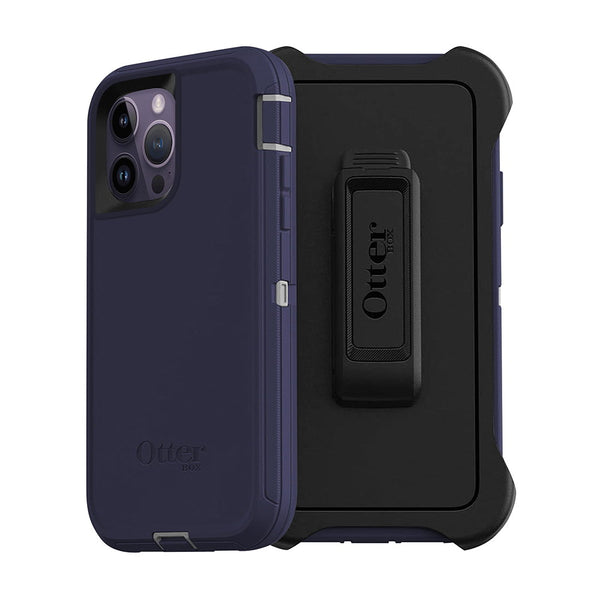 iPhone 14 Pro Case, OtterBox defender Series Case - Gray/ Blue