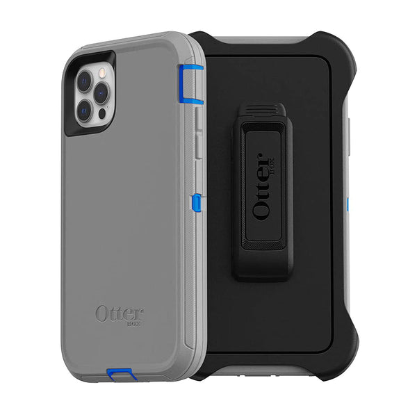 OtterBox Defender Series Case for iPhone 15, iPhone 14, iPhone 13 Case - Gray/ Blue