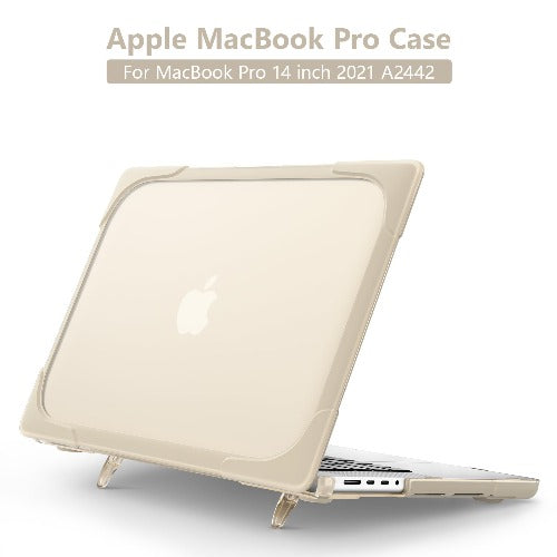 Apple MacBook Pro 14.2-inch Case 2021 (A2442) - Dual Material full Protective Case - Khaki