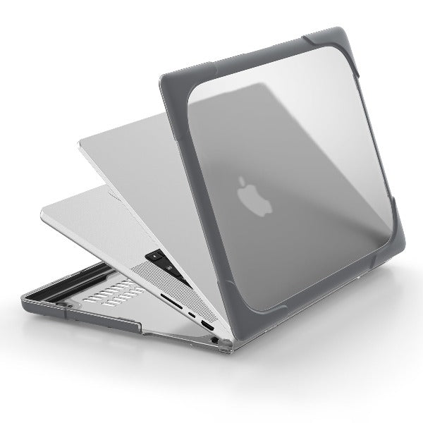 Apple MacBook Pro 14.2-inch 2021 (A2442)- Dual Material full Protective Cover Case- Gray