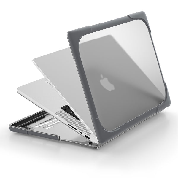 Apple MacBook Pro 16.2-inch 2021 (A2485) - Dual Material full Protective Case - Gray