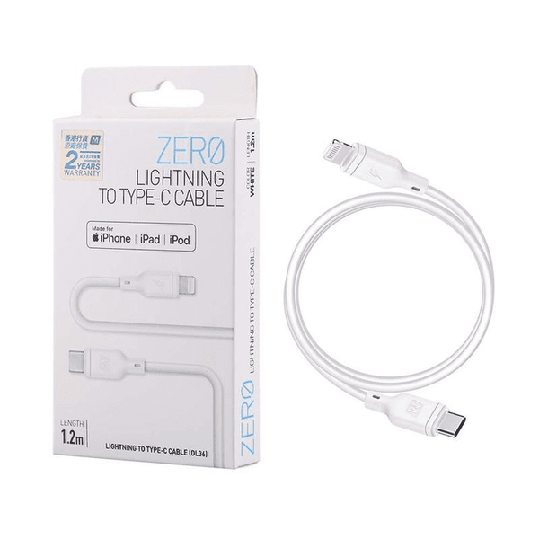 Momax Zero Lightning To Type-C Cable (1.2M) - White
