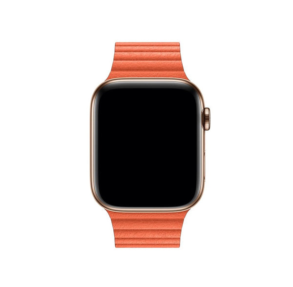 Leather Loop Band with Magnet for Apple Watch 42/44MM-Orange
