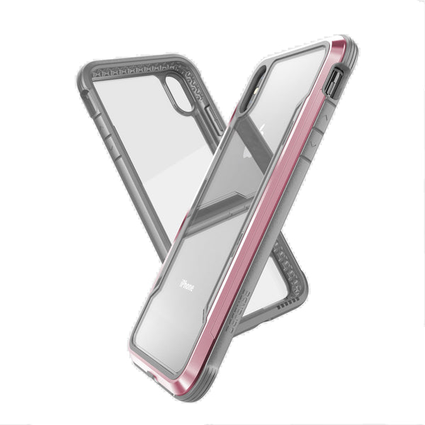 X-Doria Defense Shield Back Cover For iPhone XS Max 6.5-Rose Gold/Grey