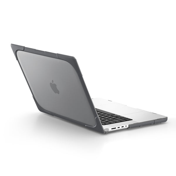 MacBook Pro 16.2-inch 2021 (A2485)- Dual Material full Protective Cover Case- Gray