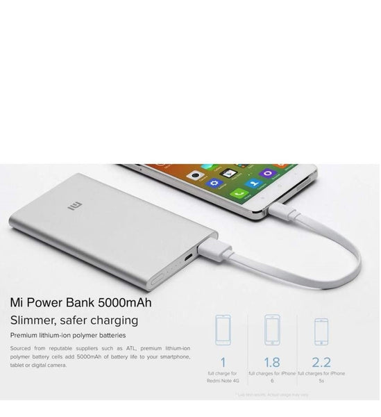 Xiaomi Mi Power Bank 5000mAh-Silver