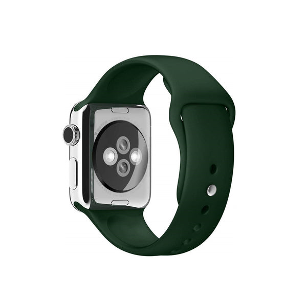 Silicone Sport Band For Apple Watch 42/44M-Dark Green