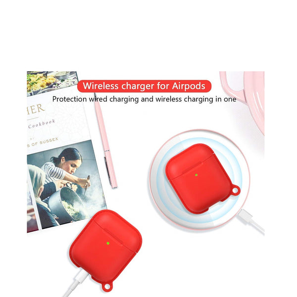 Wiwu eggshell 360 protect TPU case for airpods 1&2 - Red