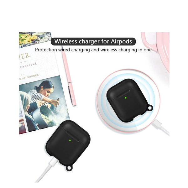 Wiwu eggshell 360 protect TPU case for airpods 1&2 - Black
