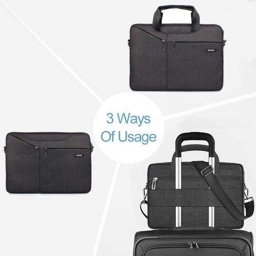 WIWU Oxford Sleeve City Commuter Bag Travel Handbag for 13.3-inch-Black