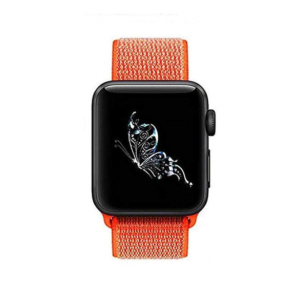 Woven Nylon Apple Watch Sport Loop 42/44MM-Spicy orange