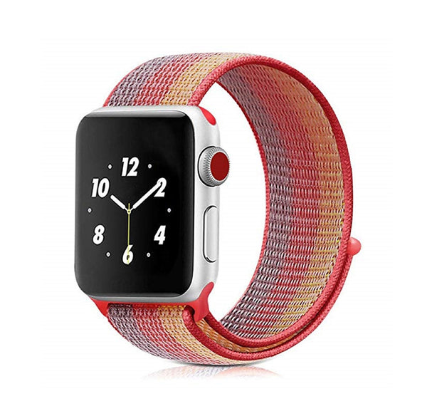 Woven Nylon Apple Watch Sport Loop 42/44MM-Red Orange