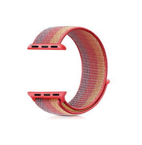 Woven Nylon Apple Watch Sport Loop 42/44MM-Red Orange