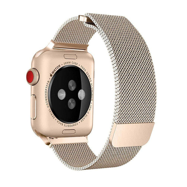 Milanese Loop Stainless Steel With Magnet For Apple Watch 42/44-Gold