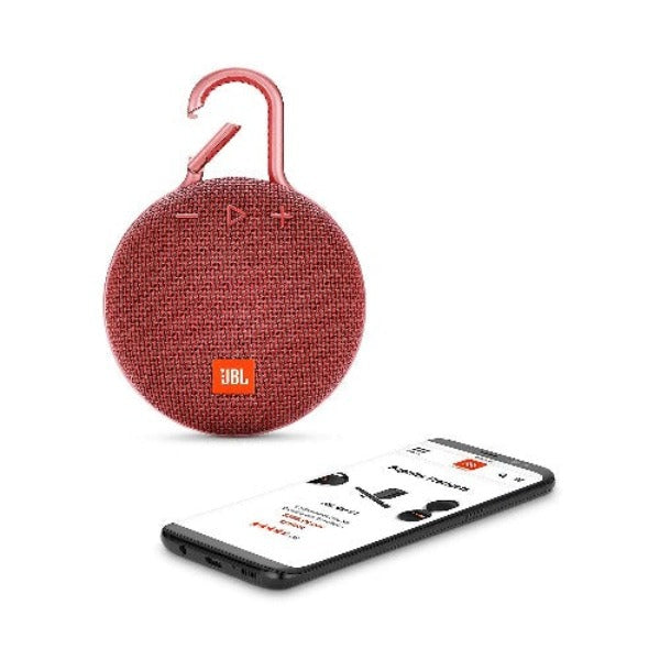 JBL Clip 3 Portable Waterproof Wireless Bluetooth Speaker-Red