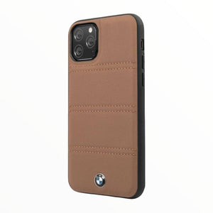 BMW Genuin Leather Hard Cover Case For iphone 11 Pro Max-Havana
