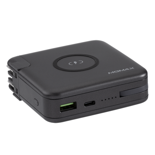 Momax Q power plug wireless portable PD Charger +10w 6700-mAh -Black
