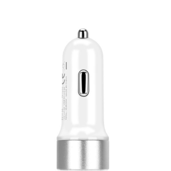 Momax USB Qualcomm 3.0 Fast Car Charger (UC9D) - White