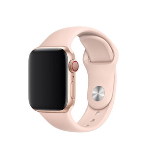 Silicone Sport Band For Apple Watch 42/44M-Pink Sand