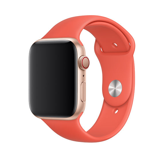 Silicone Sport Band For Apple Watch 42/44M-Nectarine