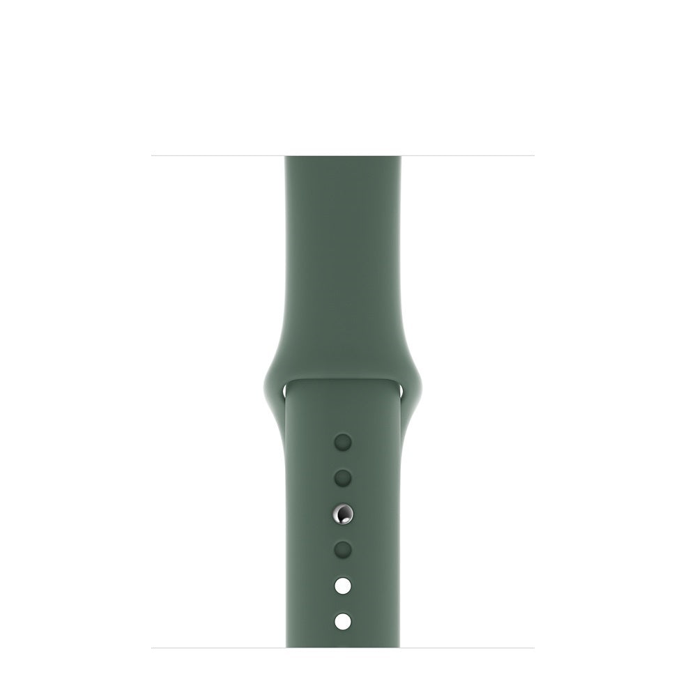 Silicone Sport Band For Apple Watch 42/44M-Pine Green