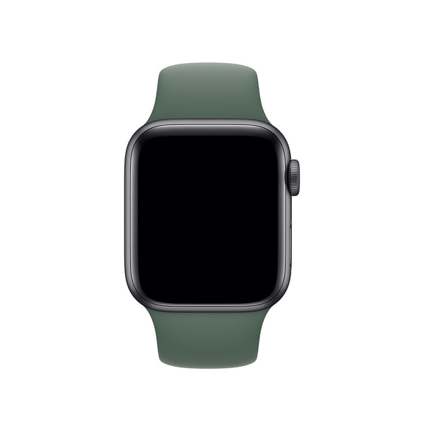 Silicone Sport Band For Apple Watch 42/44M-Pine Green