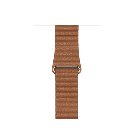 Leather Loop Band with Magnet for Apple Watch 42/44MM-Saddle Brown