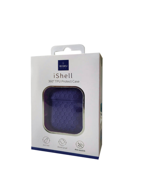Wiwu Ishell 360 TPU Protect Case For Airpods 1&2-Blue
