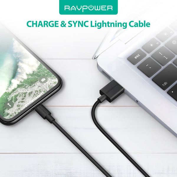 RAVPower RP-CB030 1m Lightning Cable Offline-Black