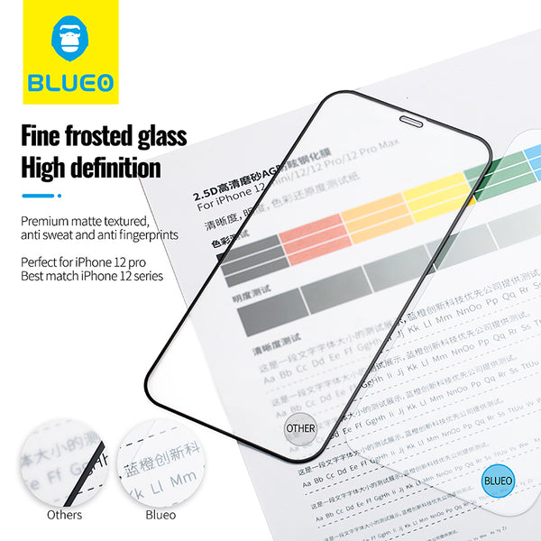 Blueo Anti-Glare Matt glass Screen protector For iphone 12 / 12 Pro 6.1