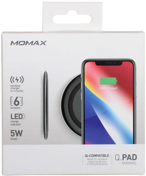 Momax Q.Pad Mininal Wireless Charger (5)W - Black