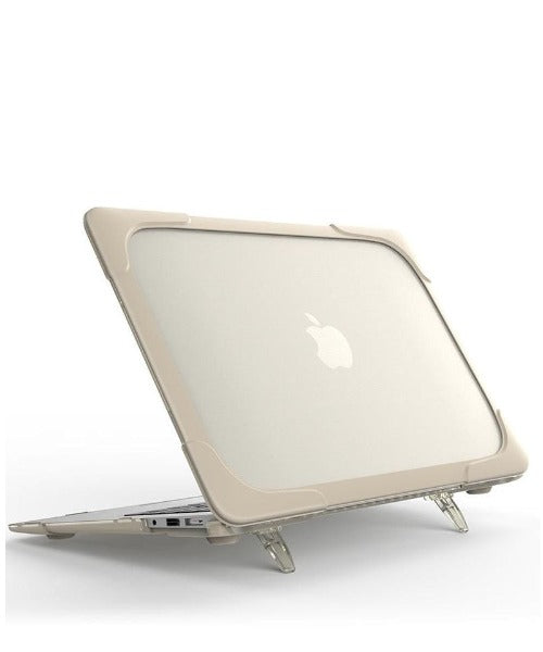 Apple MacBook Air 13-inch 2018 - 2019 - 2020 (A1932/ A2179/ A2337) - Dual Material full Protective Case- Khaki
