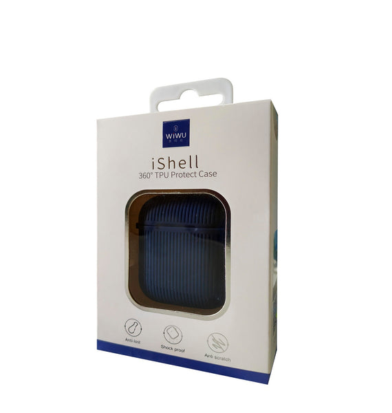 Wiwu Ishell 360 TPU Protect Case For Airpods 1&2-Blue
