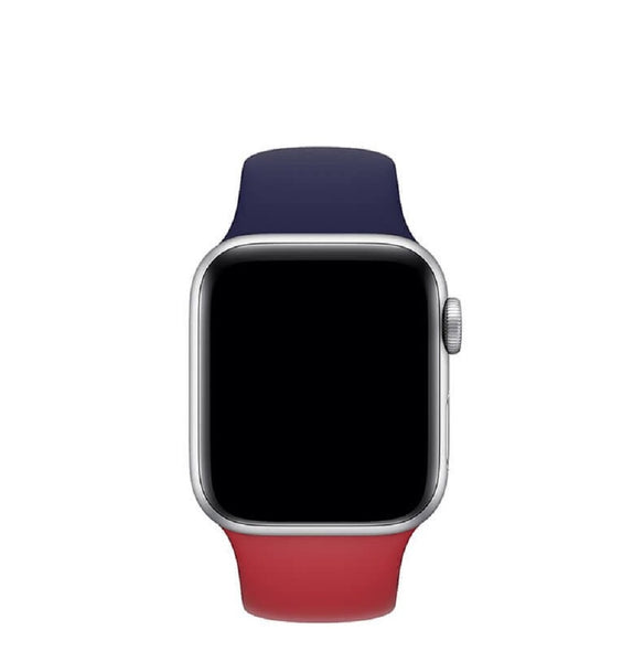 Silicone Sport Band For Apple Watch 42/44M-Red/Blue