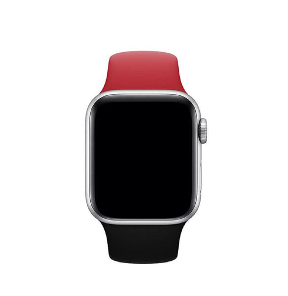 Silicone Sport Band For Apple Watch 42/44M-Red/Black
