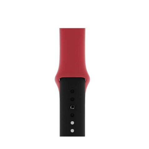 Silicone Sport Band For Apple Watch 42/44M-Red/Black