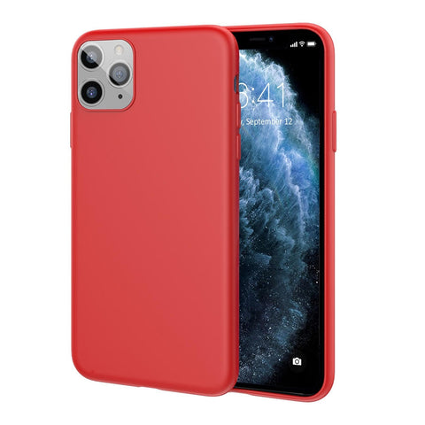 TGVIS Silicone Shockproof Protective Case For iphone 11 Pro Max 6.5- Red